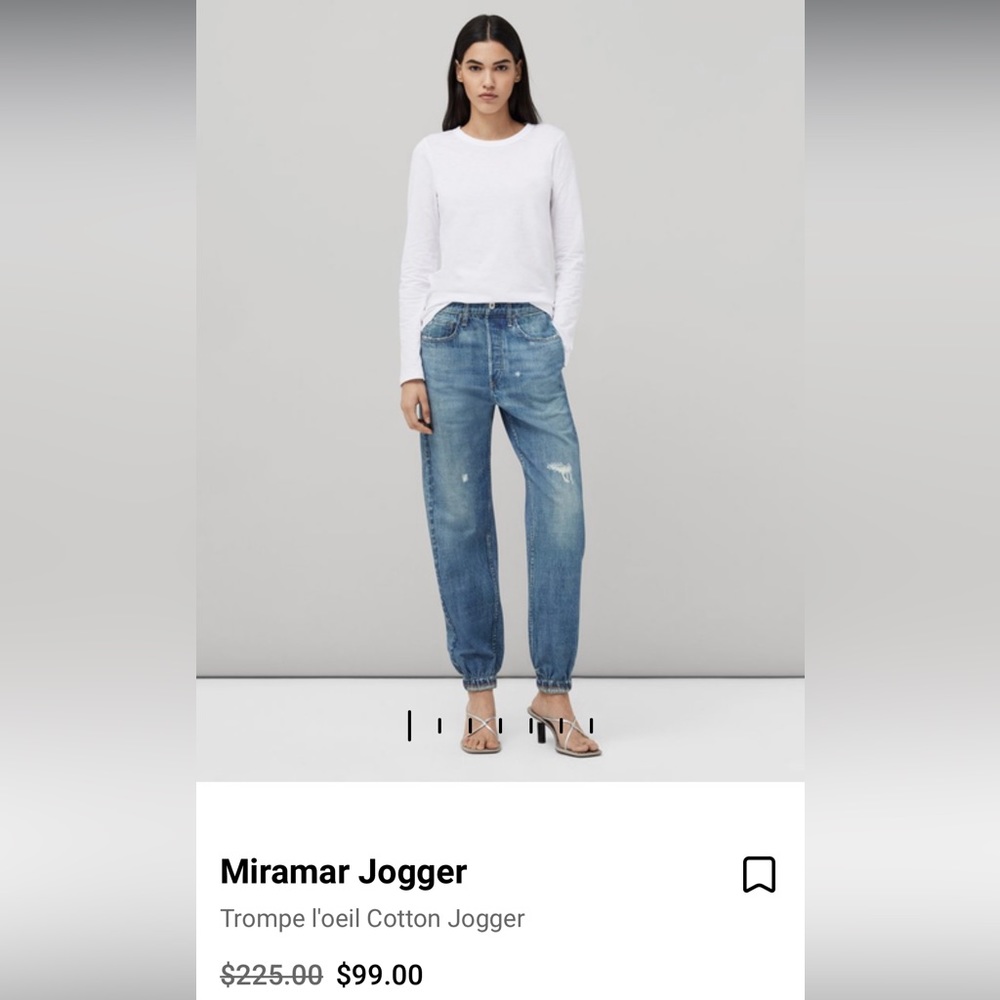 Rag & bone Miramar trompe l'oeil distressed Jena sweatpants